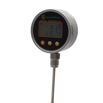 Точность 1% PT100 100 мм SS316 Внутренний наружный цифровой термометр для воды для жидкости, мод.411AL