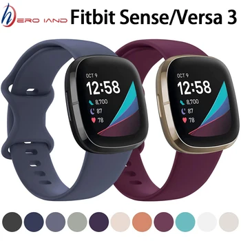 Красочный Браслет-Ремешок Для Смарт-часов Fitbit Versa 3, Ремешок Для Наручных Часов Fitbit Sense, Спортивные Мягкие Силиконовые Ремешки Correa