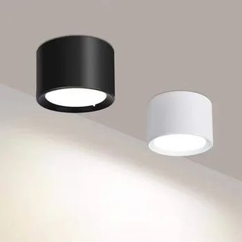 Скандинавский светодиодный светильник для поверхностного монтажа, потолочный светильник с регулируемой яркостью 5 Вт 7 Вт 9 Вт 12 Вт 15 Вт, cob светодиодный прожектор AC220V110V для внутреннего освещения