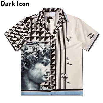Рубашка Поло с принтом Темного Значка, Мужская Летняя Уличная Одежда, Мужские Рубашки, Гавайские Рубашки, Мужские