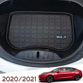2021 Новый Автомобильный Коврик Для Хранения Переднего Багажника Tesla Модель 3 Автомобильные Аксессуары Грузовой Лоток Багажник TPE Водонепроницаемые Накладки Модель 3 2017-2021