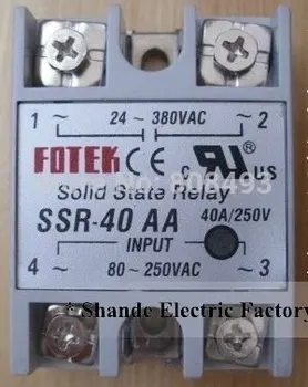 Производитель реле SSR 40A, вход 80-250 В переменного тока, выход 24-380 В переменного тока FOTEK