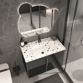 Шкаф для ванной комнаты, ванная комната, интеллектуальный умывальник для рук, комбинированный умывальник, встроенный керамический умывальник