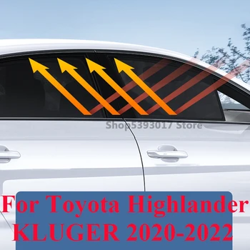 Для Toyota Highlander KLUGER 2020-2022 Автомобильные магнитные солнцезащитные козырьки на боковое стекло, защитная сетка, Шторка для автомобильного окна, аксессуары Curtian
