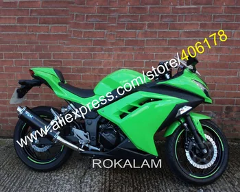 Для Ninja 300R 2013 2014 2015 2016 EX300 13-16 EX 300 Мотоцикл Черный Зеленый ABS Кузов Комплект Обтекателей (литье под давлением)