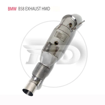 Выпускная система HMD Высокопроизводительная Водосточная труба для BMW 540i G30 B58 Двигатель 3.0T Автомобильные Аксессуары с трубкой Cat