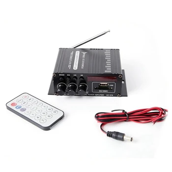 Домашний цифровой усилитель AK370 Mini Hifi Bluetooth, Аудио Усилитель мощности Для SD-карты, U-диска, Aux Динамика, стереозвука Mp3
