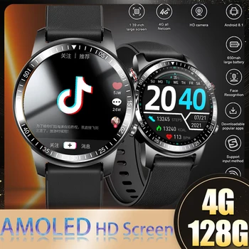 LZAKMR Новый AMOLED Экран 4G NET Смарт-часы GPS WIFI 128 ГБ Android 8 8MP Камера Высота Смарт-часы для Мужчин и Женщин Google Play
