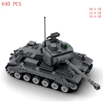 горячие военные технические транспортные средства WW2 США M26 тяжелый танк армейская база военное оружие оборудование Строительные блоки модели кирпичей игрушки для подарка