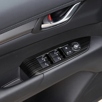 Нержавеющая сталь Для Mazda CX-5 2017-2020 Аксессуары LHD Дверь, Окно, стекло, Переключатель Управления Подъемом, Панель, Отделка, Автомобильный Стайлинг, 4 шт.