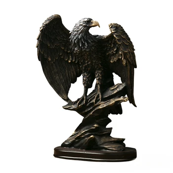 Фигурка орла из смолы Мощное украшение дома для гостиной Статуя американского орла для декора рабочего стола Украшение рабочего стола