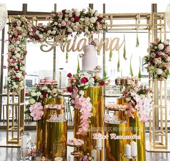 Макет свадебной сцены фоновая рамка свадебная кованая арка наружное свадебное украшение дорожная свинцовая подставка для цветов