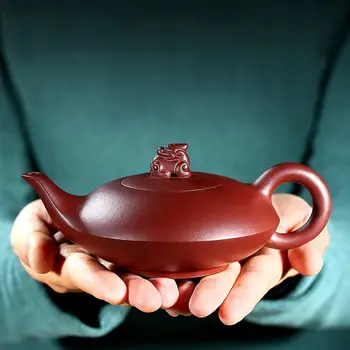 240 мл Китайский Исинский Чайник Ручной Работы Кунг-фу Чайная Посуда Фиолетовая Глиняная Посуда Для Напитков Dahongpao Beauty Tea Pot