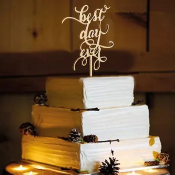 деревянный топпер для торта. украшение для свадебного торта 