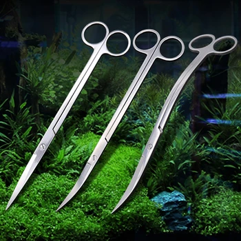 Инструмент для аквариумных ножниц из нержавеющей стали, аквариумные растения, волнистые ножницы, трава, аквариум для растений, акваскейп для воды, Чистая акуарио