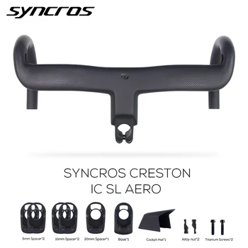 Syncros Creston Ic Sl Aero Carbon Интегрированный Кокпит Все внутренние кабели Руль Di2 380 мм