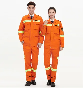 Униформа лесного пожарного из 100% хлопка, комплект защитной рабочей одежды, Рабочая техника, Огнезащитная изоляция, Светоотражающая полоса