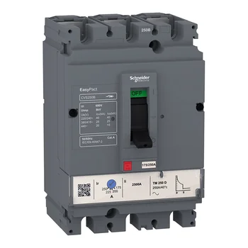 Автоматический выключатель защиты распределения переменного тока CVS MCCB, 3P с током 100A, 25kA, LV510845 15A 16A 20A 25A 30A 32A 40A 50A 60A 63A