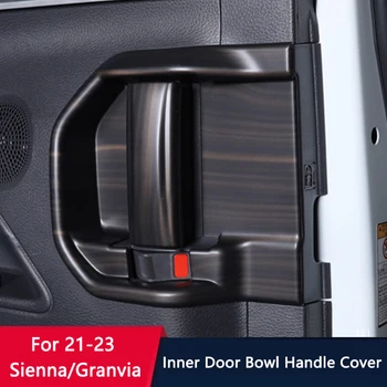 QHCP Автомобильная Внутренняя Дверная Чаша Ручка Крышка ABS Дверная чаша Декоративные наклейки Для Toyota Sienna Granvia 2021-2023 Аксессуары для интерьера