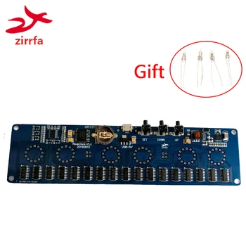 zirrfa 5V Электронный DIY kit in14 Nixie Tube цифровые светодиодные часы подарочный комплект печатной платы PCBA, без трубок