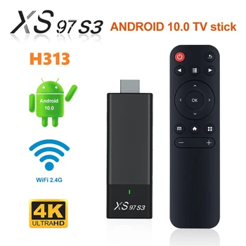 XS97 S3 Smart TV Stick, телеприставка H313, Интернет-HDTV, 4K HDR ТВ-ресивер, 2,4 G, 5,8G Беспроводной Wifi, Медиаплеер Android 10