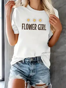 Милая футболка с короткими рукавами и буквенным принтом, Женская мода, Женский топ, повседневная футболка, графические футболки