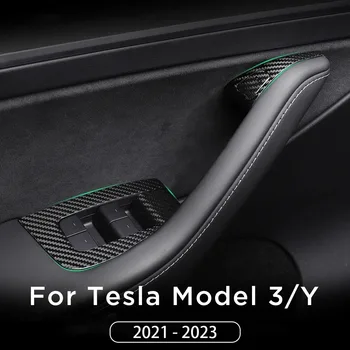 14шт Tesla Модель 3 Y Панель Переключателя Окна Крышка ABS Кнопка Открытия Двери Наклейка Протектор 2023 2022 2021 Тип Левого Рулевого колеса
