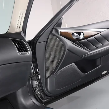 Для Infiniti Q50 2015-2022 Мягкая дверь из углеродного волокна, противоударная буферная накладка, наклейка, Аксессуары для интерьера Автомобиля, 2 шт.
