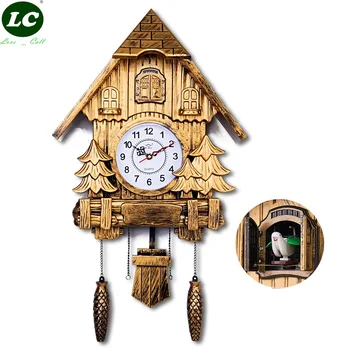 Часы С кукушкой, Поющие Специальные Часы, Настенные часы из смолы, 20-дюймовый Будильник, Качающиеся часы, Современный бриф