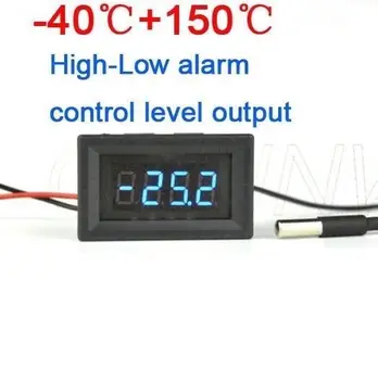 Термометр постоянного тока 12 В с сигнализацией о высоком и низком давлении, цифровой светодиодный регулятор температуры BLU