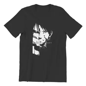 Мужская футболка Eren Custom, Винтажная милая мужская хлопковая футболка с круглым вырезом, футболки в стиле хип-хоп, Уличная одежда Harajuku