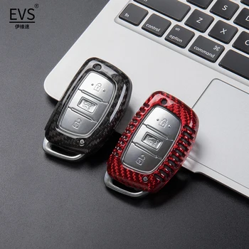 Чехол Для автомобильных ключей из Углеродного волокна, Совместимый с Hyundai Elantra Elantra GT IONIQ IONIQ Electric IONIQ Hybrid Tucson