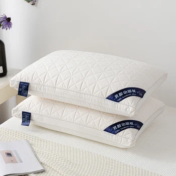 Латексная хлопчатобумажная подушка с горячим расплавом, бытовая графеновая подушка в форме хлопка, шея для мытья водой, одиночная подушка без изменений для сна