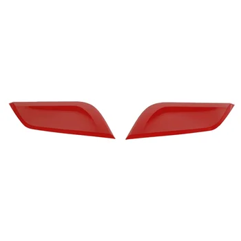 Наклейки для украшения крышки боковой панели автомобиля для Ford Mustang 2015-2021 Аксессуары для интерьера (ABS Красный)