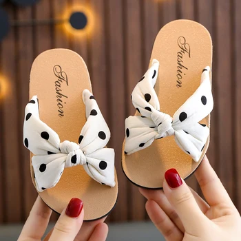 Детские тапочки для девочек, нескользящие сандалии Принцессы на мягкой подошве в богемном стиле, летняя пляжная детская обувь, повседневная обувь 24-35 размеров