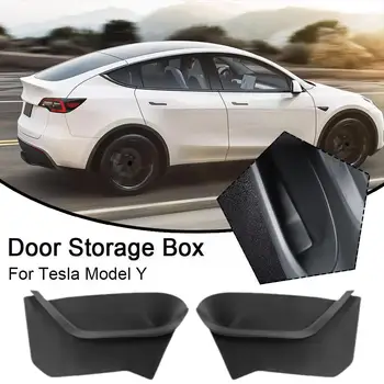Для Tesla ModelY Карманные Чехлы Дверь Задняя Полная/передняя TPE Коробка Для Хранения Внутренний Органайзер Дверь Автоматический Доступ Оптом В комплекте W0P7
